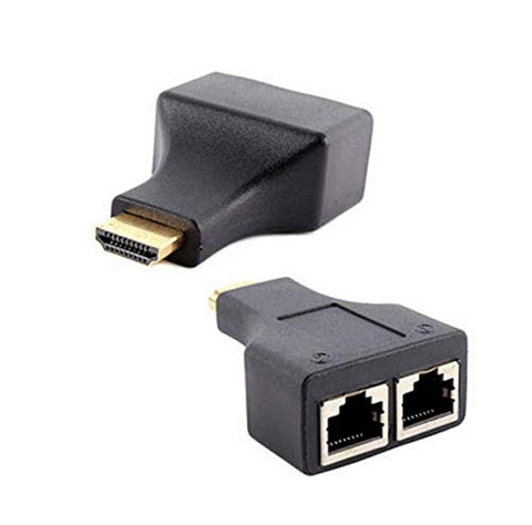 Dual RJ45 CAT5E CAT6 1080P HDMI Extender Repeater 3D for HDTV HDPC PS3 STB (30m)