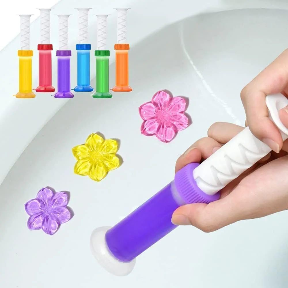 Toilet Cleaning Gel Syringe, 3 in 1 Disinfectant Cleaner Syringe, Long Lasting Adhesive Formula, Up to 14 Doses (2 Pack)