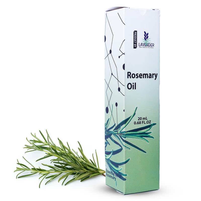 Lavender Pure Rosemary Essential Oil, 20 mL, Premium Quality, Aromatherapy and Massage Therapy, Natural Fragrance