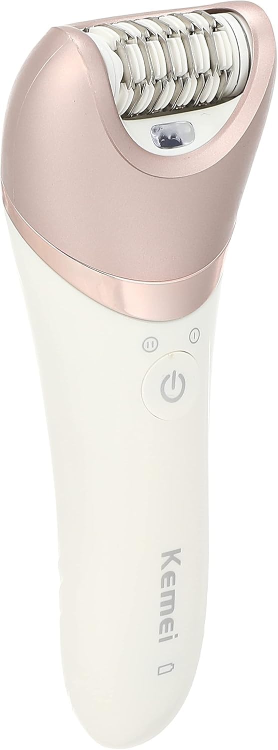 KM-8001 5-in-1 Multifunctional Beauty Tool for Women – Facial Cleansing, Epilator, Shaver, Massager, and Hair Removal, Rechargeable, Waterproof Design for Smooth Skin & Complete Grooming
