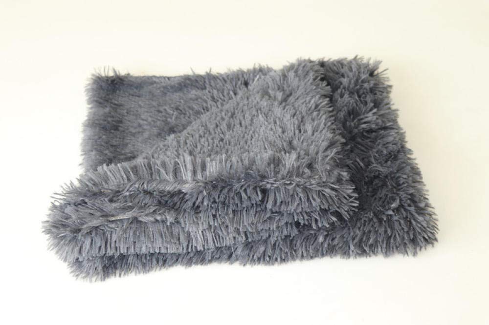 Moro Moro 3 Soft Plush Bed Blankets Long Plush Fluffy Dog Bed Blankets Sleeping Mattresses Soft For Large Size Solid Cat Mattresses Dark Grey L