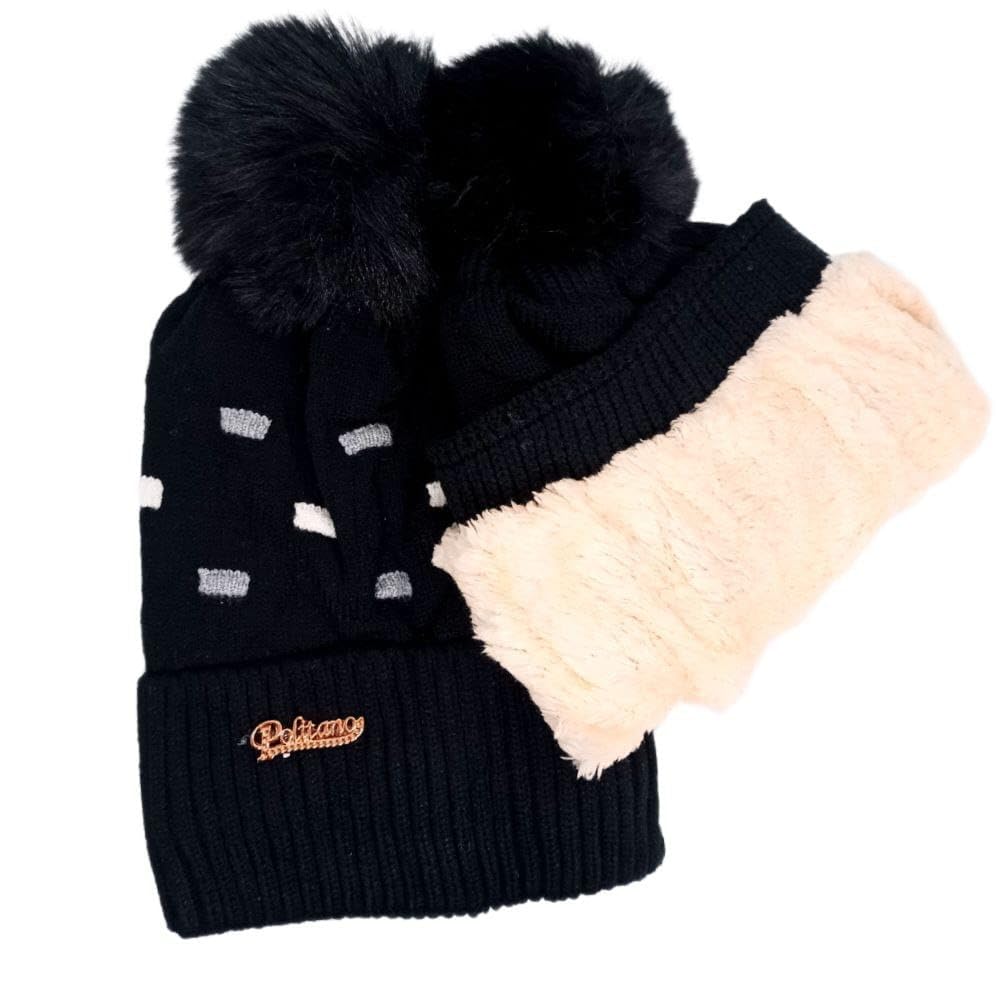 Ice Cap for Girls Women Winter Warm Fur Lined Raw Fur Excellent Shape