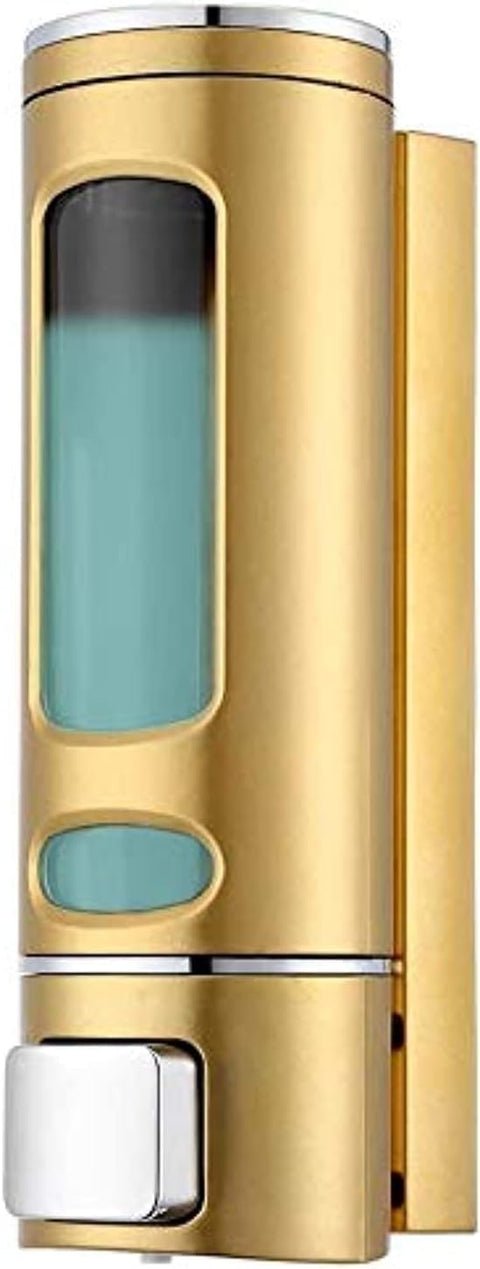 Wall Soap and Shampoo Dispenser 400ml | Modern Bathroom Cabinet for Shampoo and Liquid Soap Organization | Stylish Space Saving Organizer in Multiple Colors (Gold)