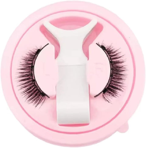 LZ03 False Eyelashes, Natural Look Wispy Style, 7-11mm Length, Black Synthetic Fibers, Reusable