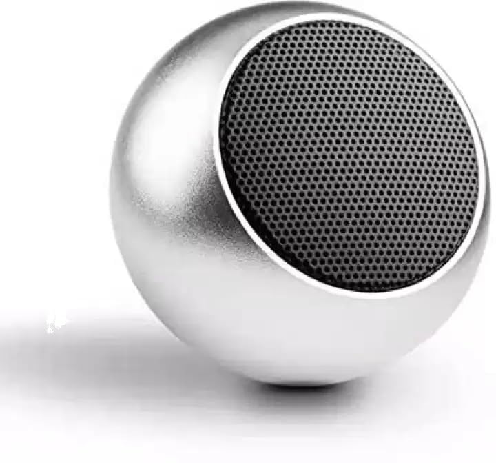 MMini Bluetooth Speaker M3 Portable Wireless Micro SD, and Rechargeable Battery for Smartphones & Tablets, high-quality sound (Silver)