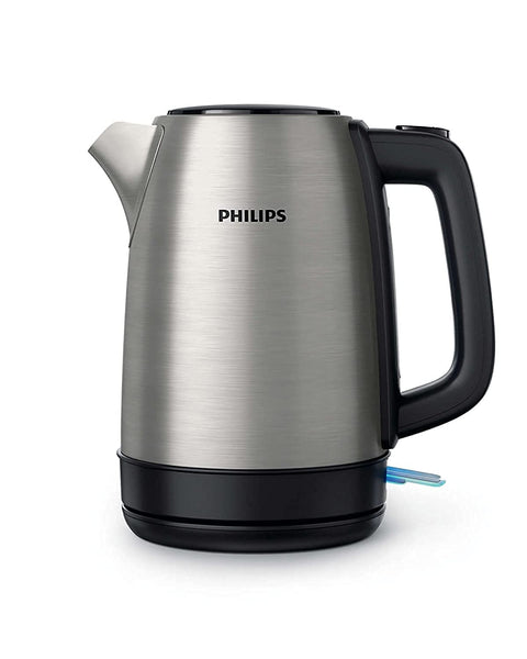 PHILIPS Daily Collection Stainless Steel Kettle with Spring Lid, Light Indicator, 1.7L - HD9350
