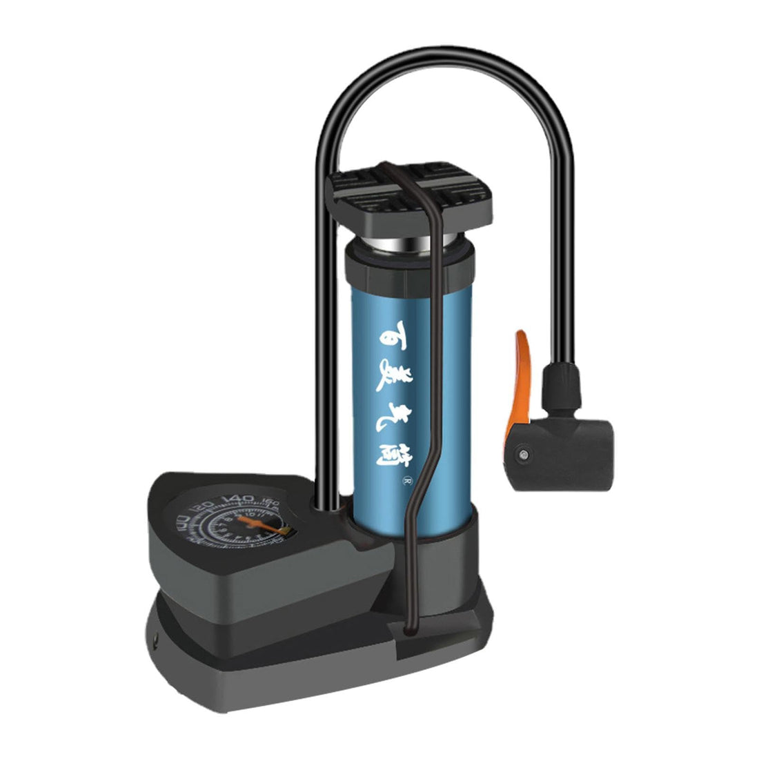 Foot Bike Pump, Pedal Bicycle Tire High Pressure Pump, Portable Bicycle Tyre Air Pump with Pressure Gauge, Mini Bicycle Pump for Bicycles, Motorcycles, Electric Vehicles and Automobiles
