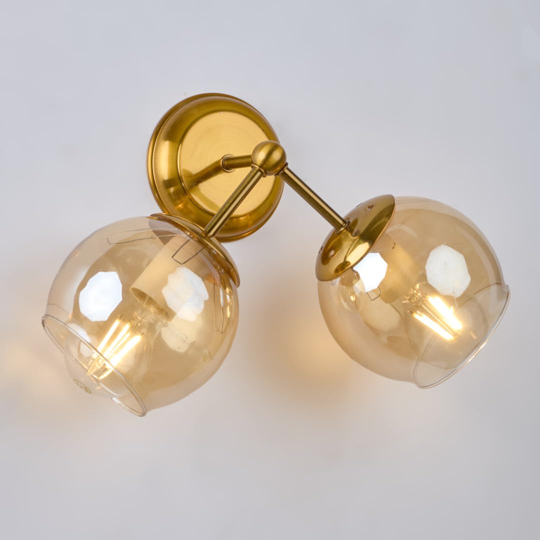 Nagafa Shop WCH701-2 Daky Wall Lamp, 25 cm x 10 cm Size, Champaign