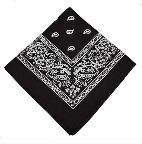 Unisex Multi Use Bandana Neck Gaiter Headscarf - Cotton Polyester 52x52cm