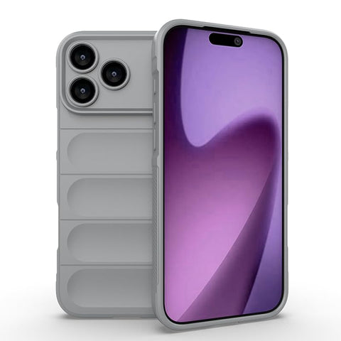 Silicone Case with Anti-Scratch Soft Microfiber Lining, High Resilience Rubber Full Body Shockproof Cover Compatible With Apple iPhone 17 Pro Max (Smoke Gray)