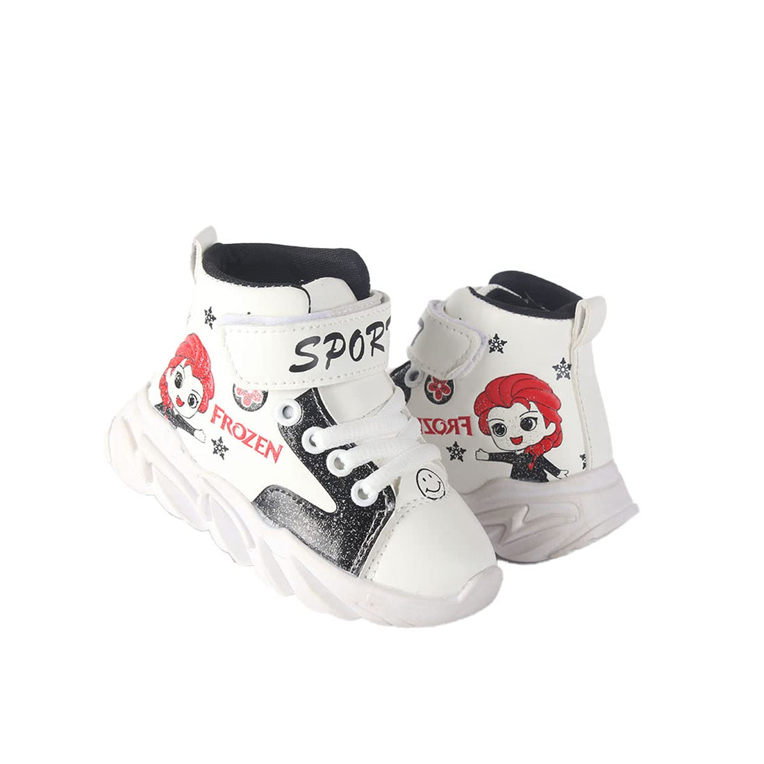 Kids Casual Half Boots Leather (White 3, 22)