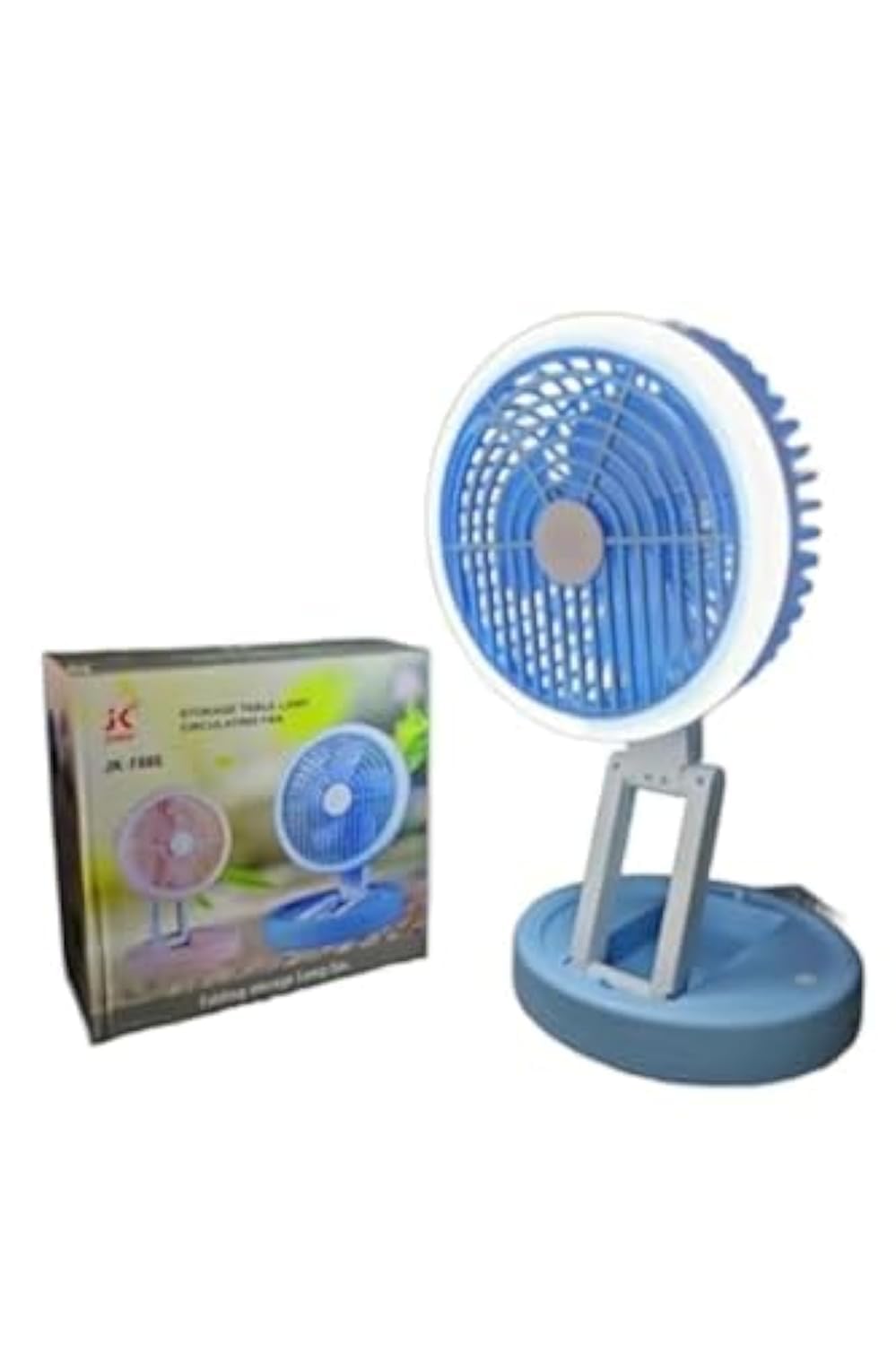 Rechargeable LED Portable Fan (Blue)