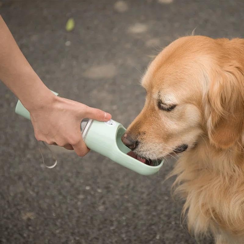 Pet Dual Dispenser This dual-function acrylic dispenser is for cats and dogs to dispense food and drinking water when needed, 510ml size easily fits in bags for outdoor trips to keep them groomed