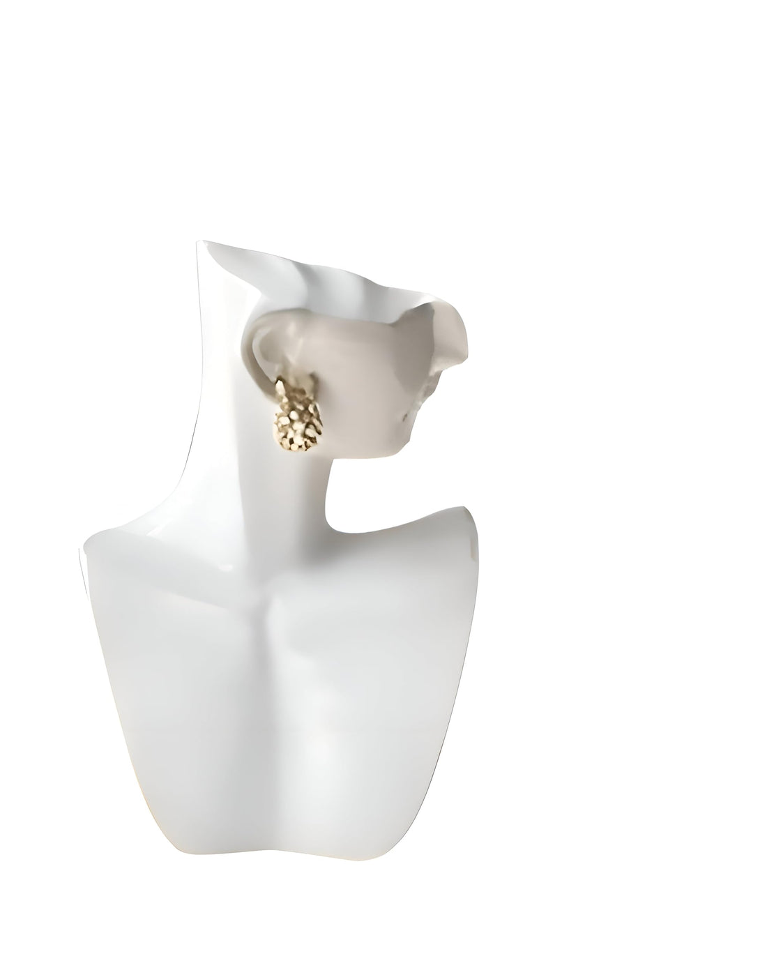 Necklace Display Bust Stand - Sturdy resin construction for trade show use, ideal for organizing and presenting necklaces attractively in any retail setting. (S)