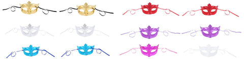 Party Eye Mask, Set of 12 - Multi Color