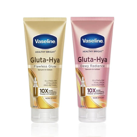 Vaselene's Gluta-Hya Flawless Glow, 200Ml + Gluta-Hya Dewy Radiance, 200Ml Lotion (Combo Pack)