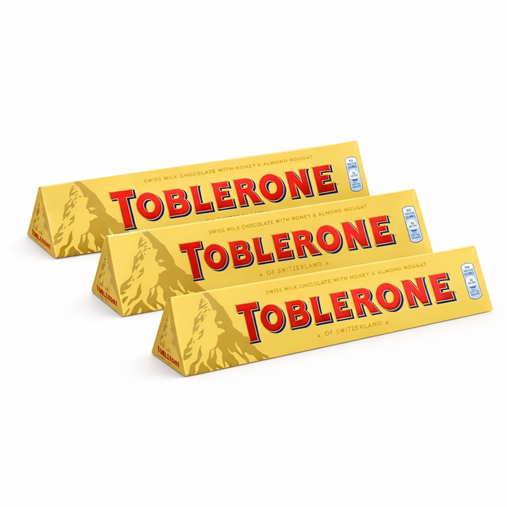 Swiss Imported Milk Chocolate Honey Almond Nougat - Pack of 3 (3 x 100g)