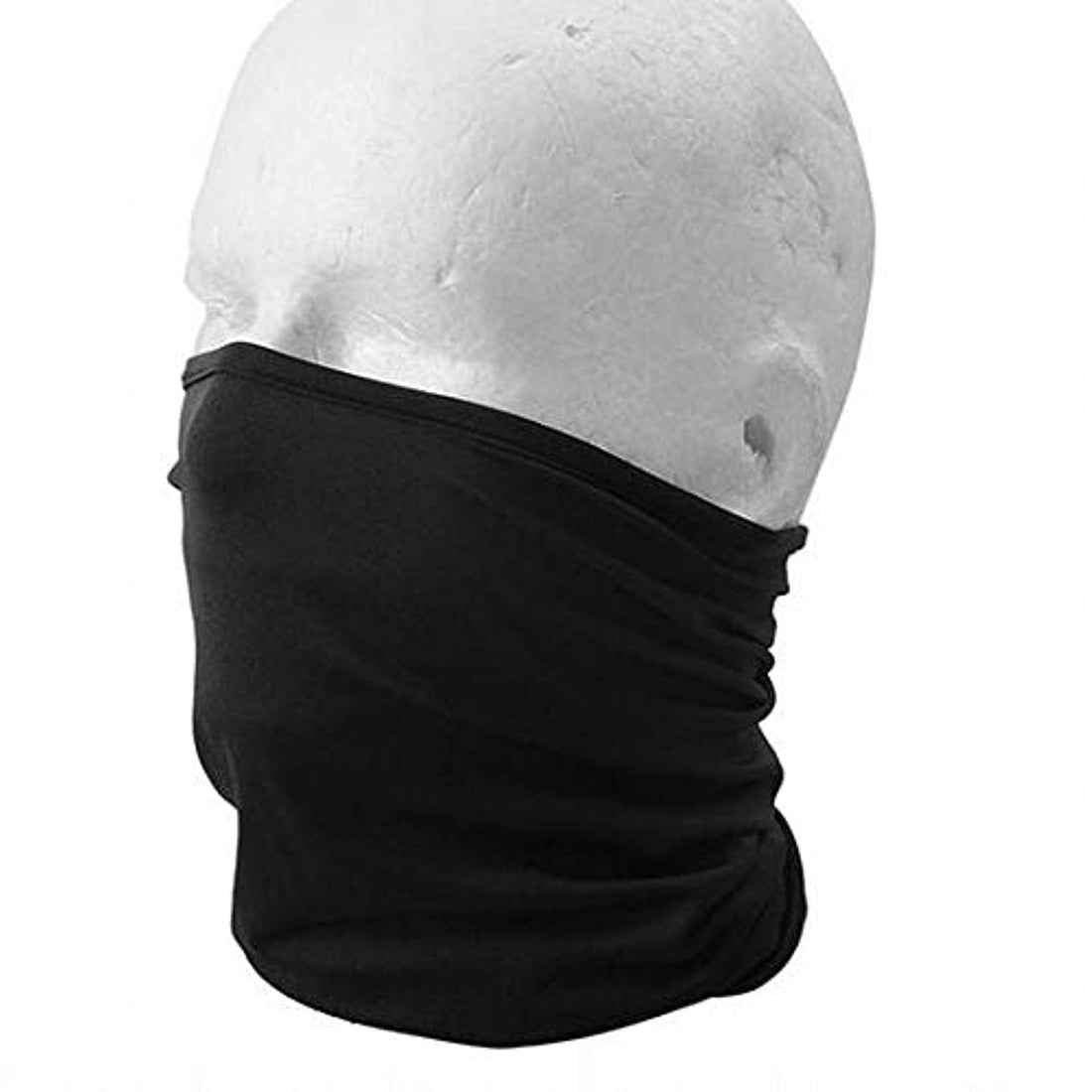 Generic Black windproof elastic neck mask cycling ridingoutdoor sports bandana breathable half face mask