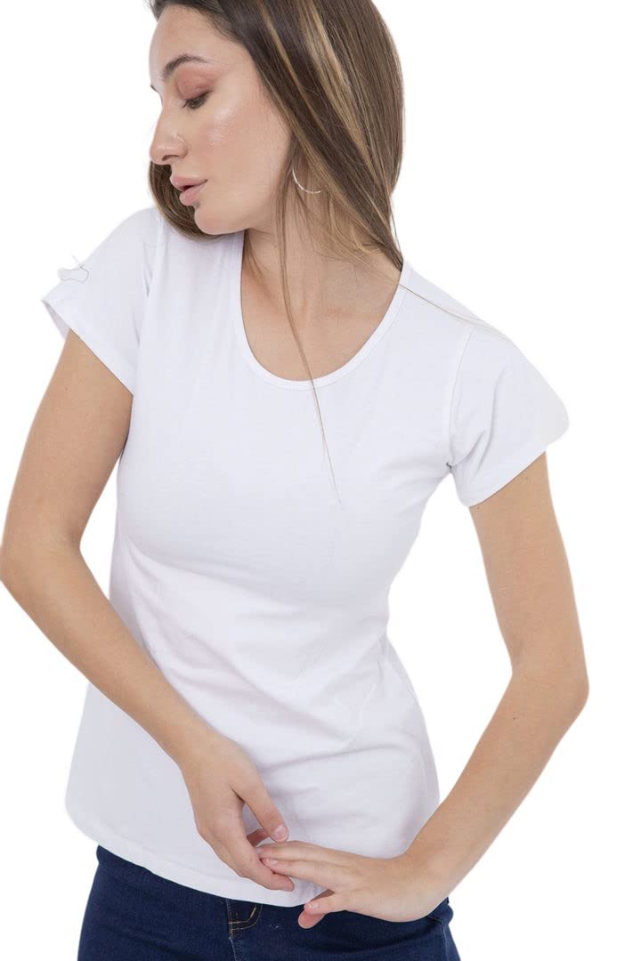 Carina Cotton Basic Short Sleeves Under Shirt for Women
