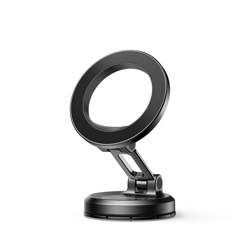 Joyroom JR-ZS505 MagSafe-Compatible Magnetic Car Phone Holder with 360° Rotation, Dual Magnet System & Suction Base Mount for 4.7″–7.0″ Smartphones, Black