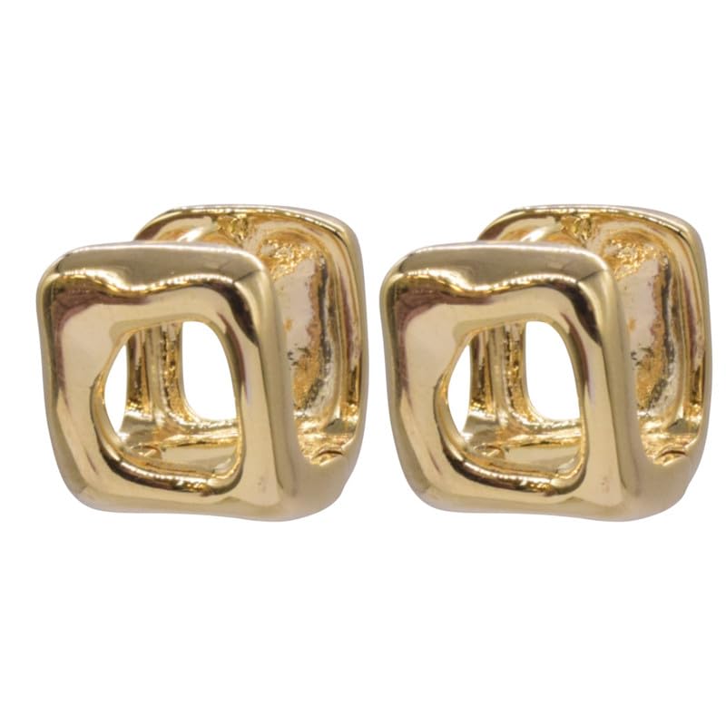 Platinum Organic Molten Huggie Hoop Earring for Women – Gold
