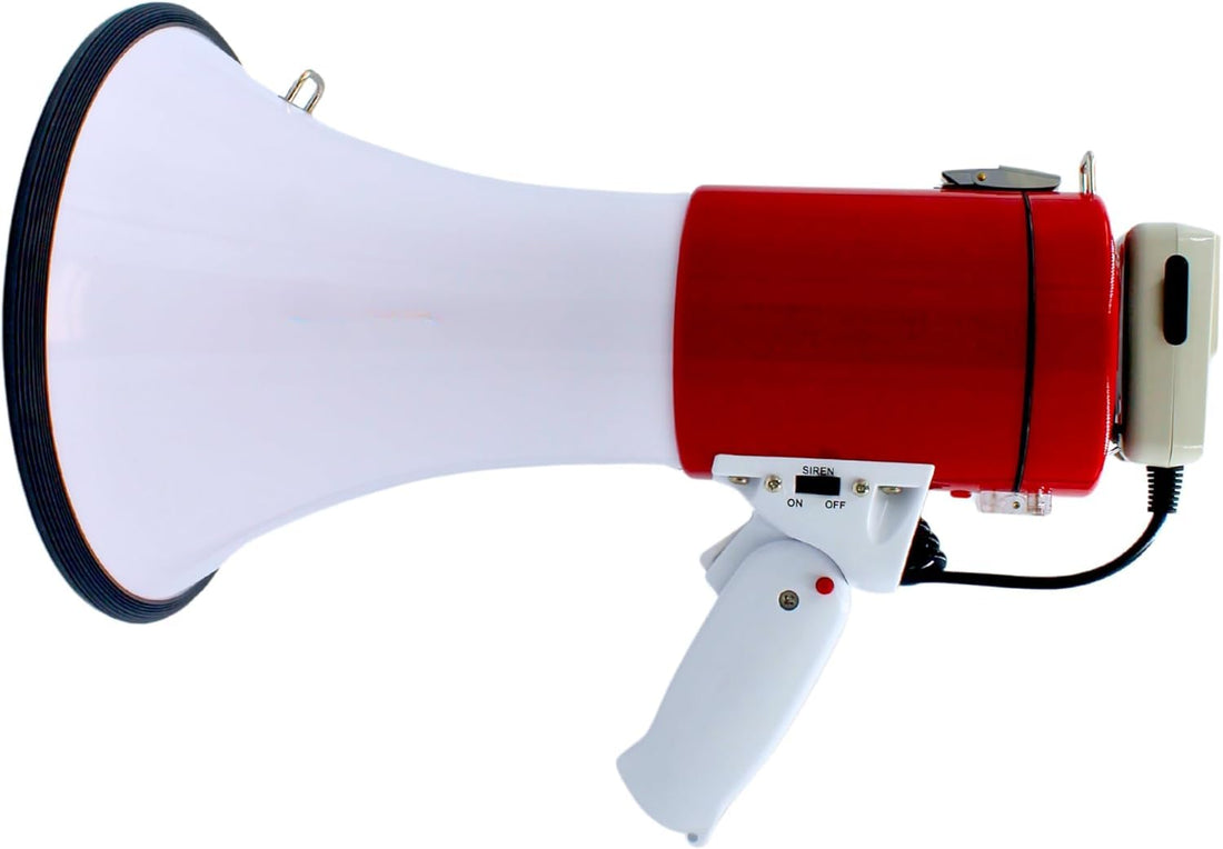 Megaphone, 20 Watt,Portable 800M-1000M Range Megaphone Bullhorn Speaker with Strap, Siren, & Volume Control, Good for Trainers, Camping, Coaches, Cheer Leaders