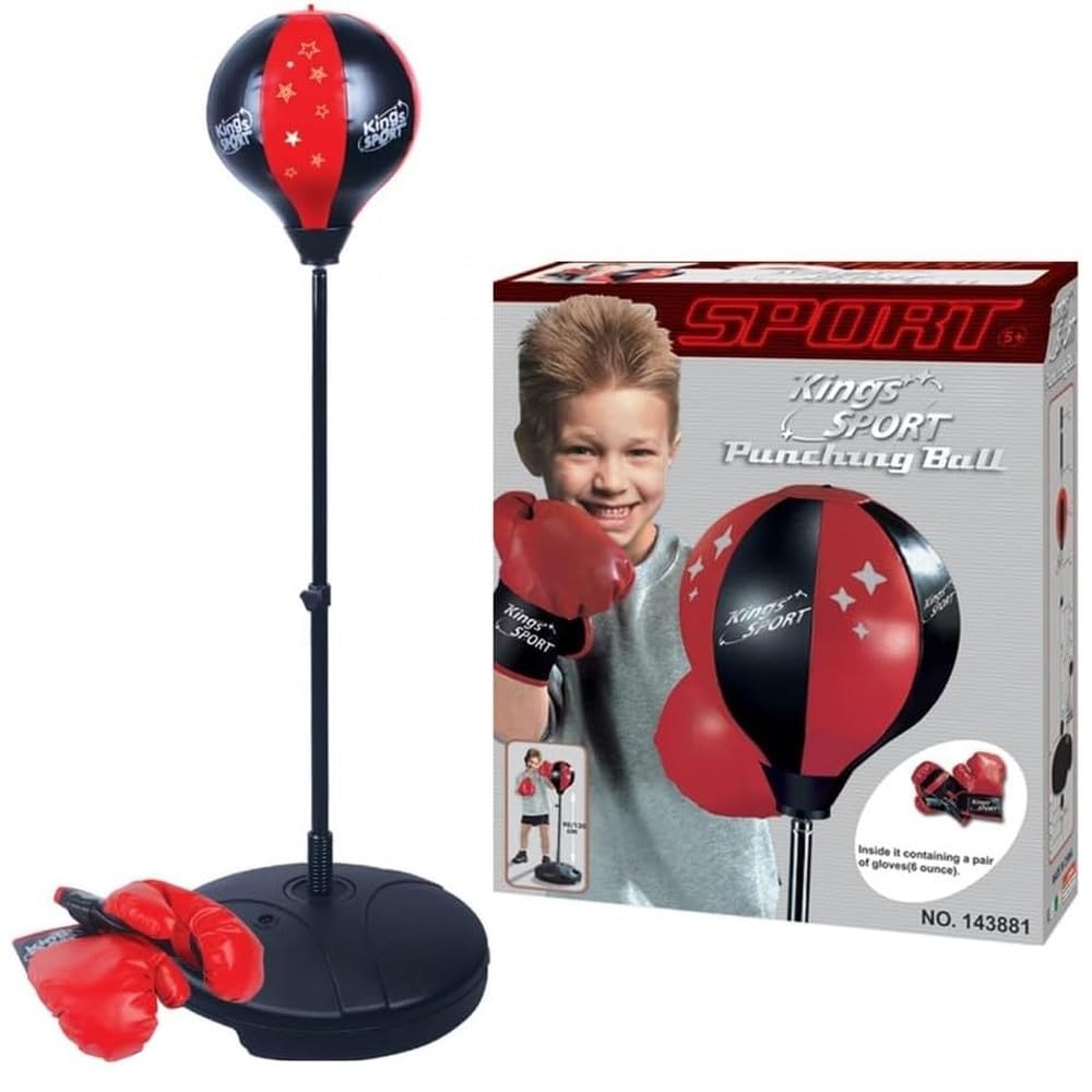 King Sport Educational Boxing Toy With Ground Support And Gloves For Kids , Model 143881