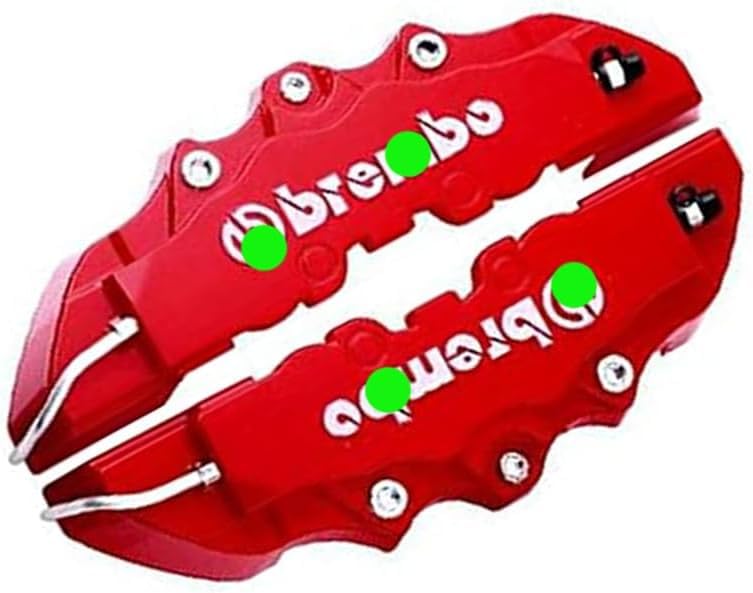Nesmah Store Car Wheel Disc Brake Cover, Suitable for Car Modification, Car Brake Pad and Rear Drum Brakes, Sports Clipper Cover Decoration Brake Cover (Medium 24cm, Red)
