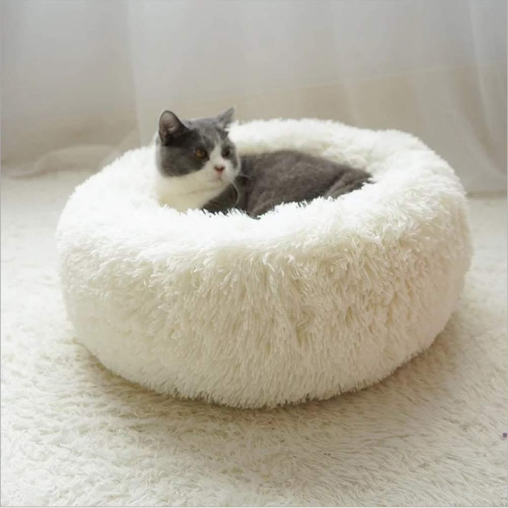 Moro Moro 3 Small Dog Bed, Round Plush PP Cotton Dog Basket - 40cm(15.75in), Indoor Use, 8kg Max, Machine Washable