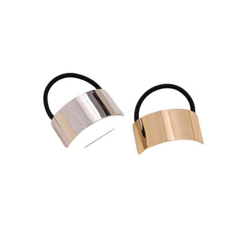 Zone Shop 2 Pieces Rectangular Hair Elastics Set - Fashionable and Elegant Design - Made of High Quality Materials to Ensure Hold and Light Weight, Gives Your Hairstyles a Neat, Elegant Look.