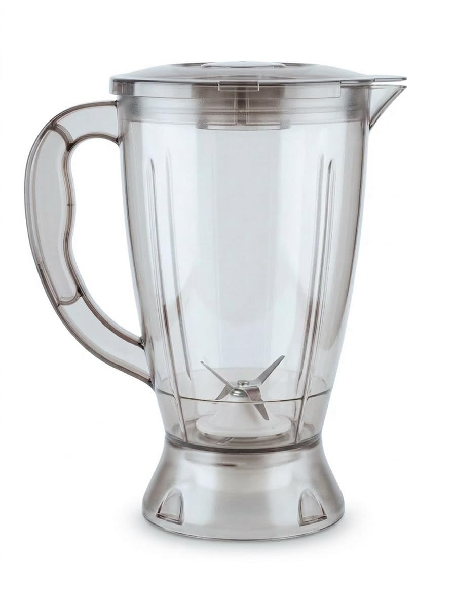 Clear Blender Jug Compatible with Braun 7 in 1 | Replacement Plastic Blender Bowl with Lid for Food Processor Compatible with Braun