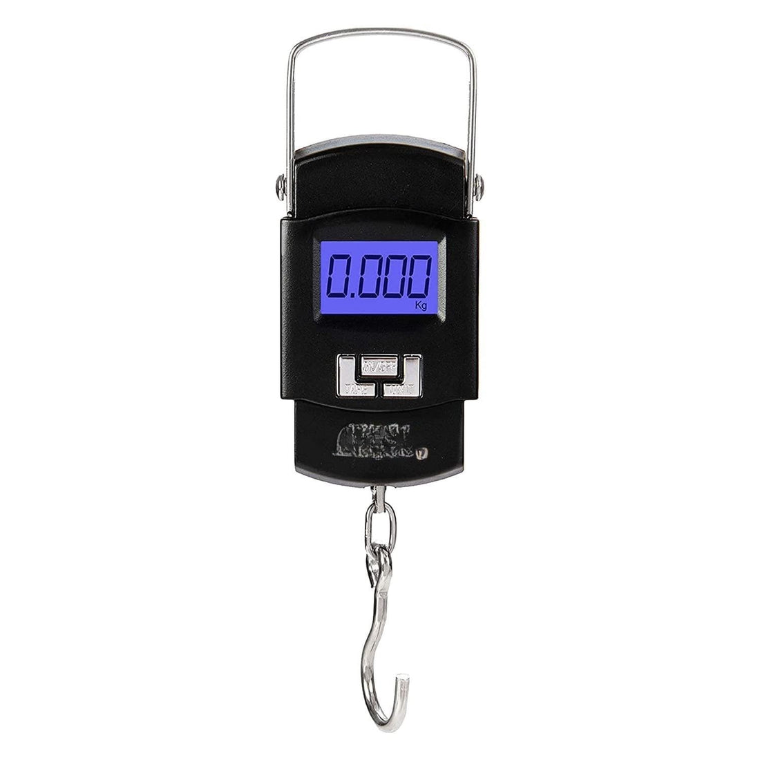 Digital Scale - Portable Hanging Electronic Weighing Device for Luggage and Tackle Bags, Battery Operated with 50kg Max Capacity, Durable Plastic Body in Sleek Black Finish for Home or Travel Use Toda
