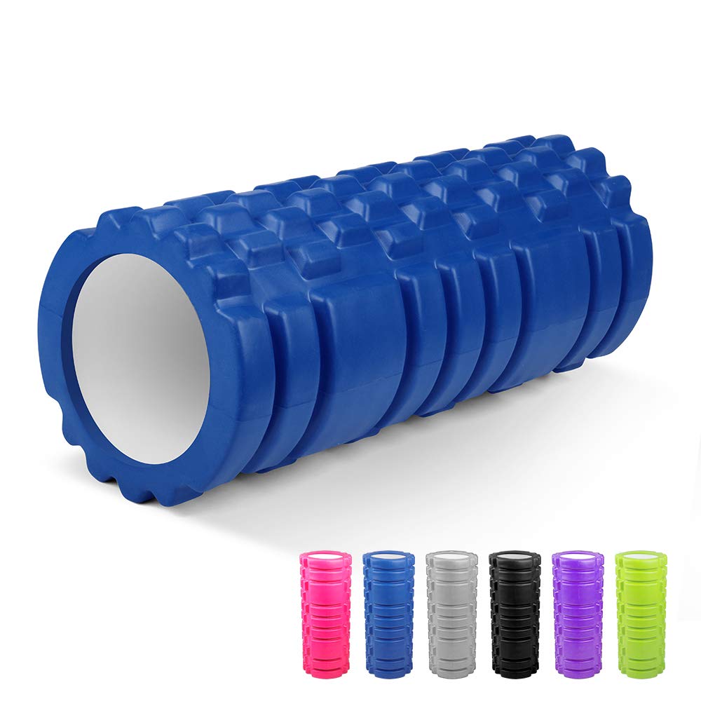 Foam Roller, Trigger Point Fitness Foam Roller Deep Tissue Muscle Massage Roller Lightweight Hollow Yoga Pilates Roller for Relax Muscles, Balance Exercises, Physical Therapy, Pain Relief (Royal blue)