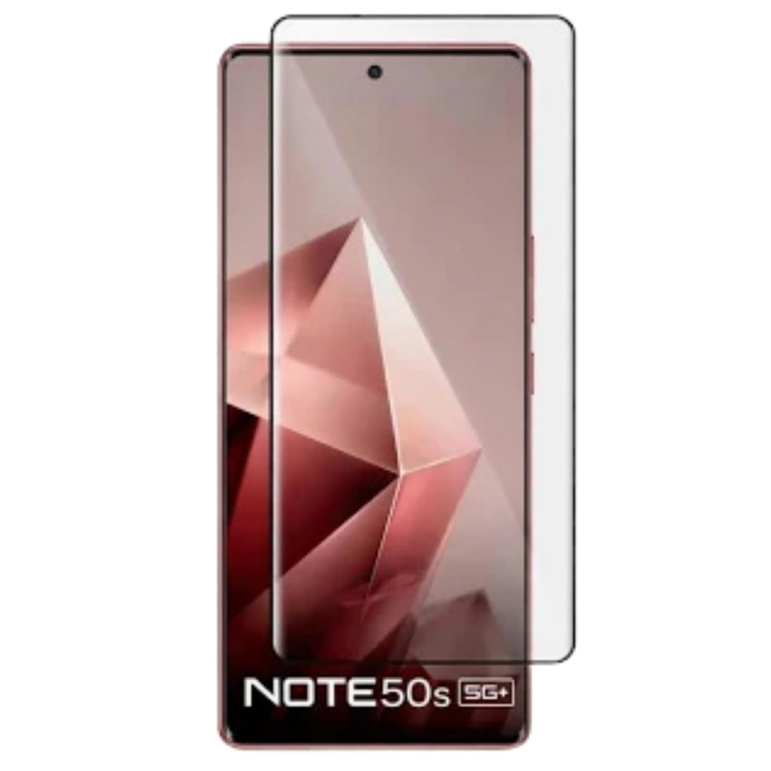 Premium HD Clear Tempered Glass Curved Full Glue Screen Protector and [Supports Fingerprint Unlock] Compatible With Infinix Note 50s