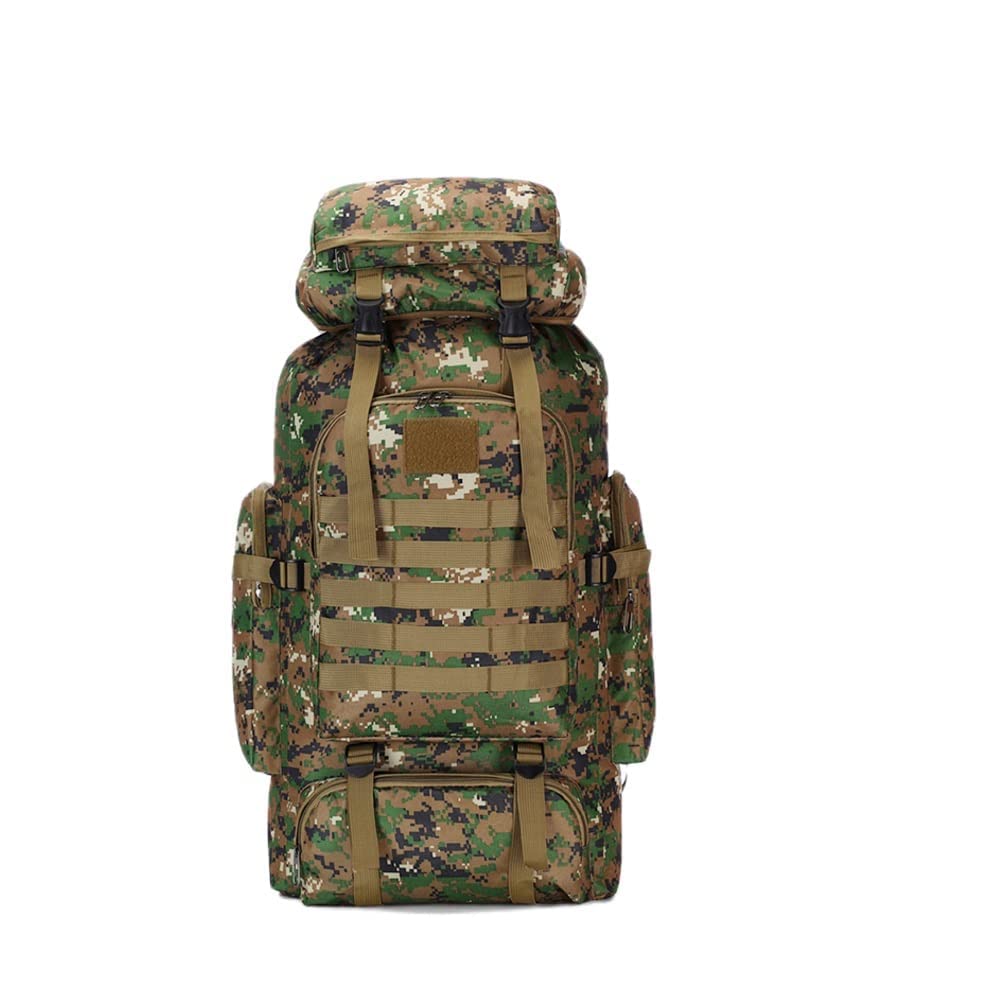80L Camping Hiking Backpack for Men, Large Survival Hunting Waterproof Hiking Backpack Men, Camping Rucksack Military Backpack for Men Gift, Jungle Camouflage