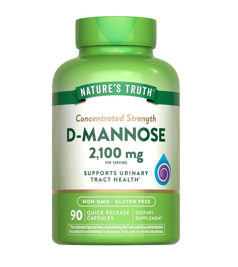 D-Mannose 2100mg – Urinary Tract Cleanse & Support – 90 Capsules
