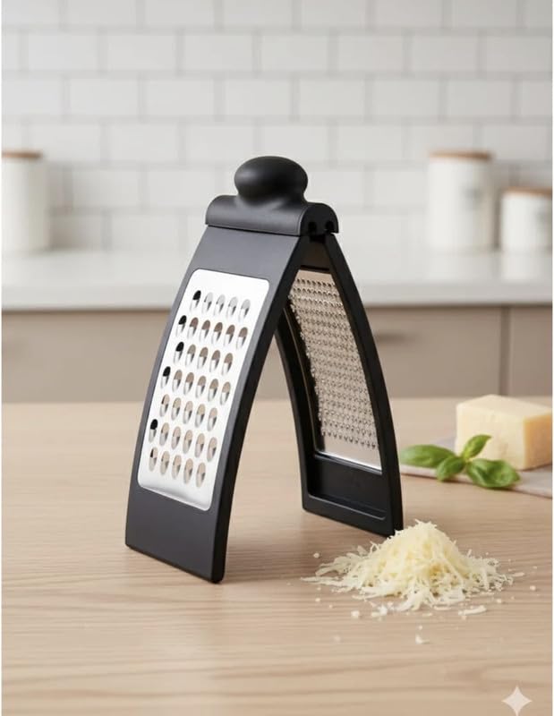 Downtown 4 Side Box Grater Stainless Steel Multi Purpose Cheese and Vegetable Slicer Shredder and Grater Kitchen Tool
