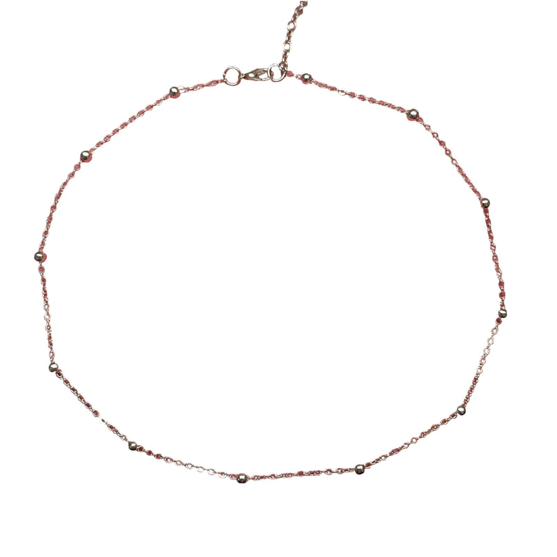 Heread Boho Choker Necklace Short Beaded Necklaces Chain Jewelry for Women and Girls (Silver)