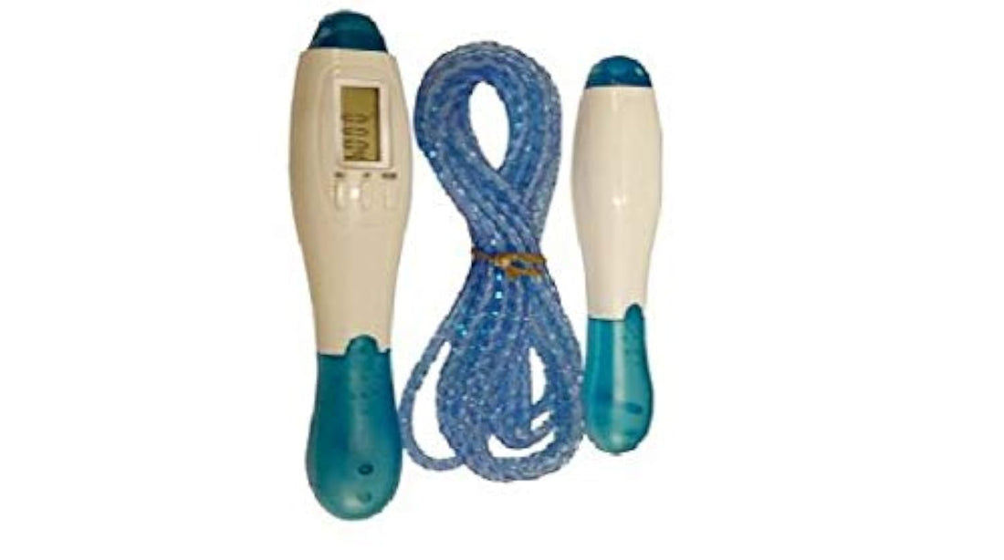 Digital Skipping Jumps Rope Gym Fitness Calorie Workout Counter Timer Blue