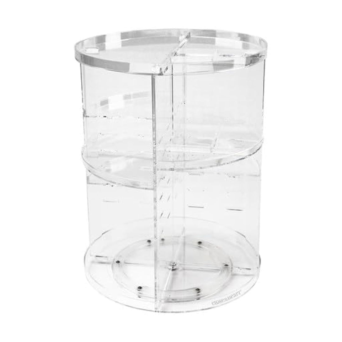 Makeup Organizer - Premium Bathroom Countertop Organizers - 360 Rotating Beauty Organiser Storage Lazy Susan Rack for Perfume - 7 Adjustable Layers with 4 Trays for Cosmetics, Brushes, Creams - Clear