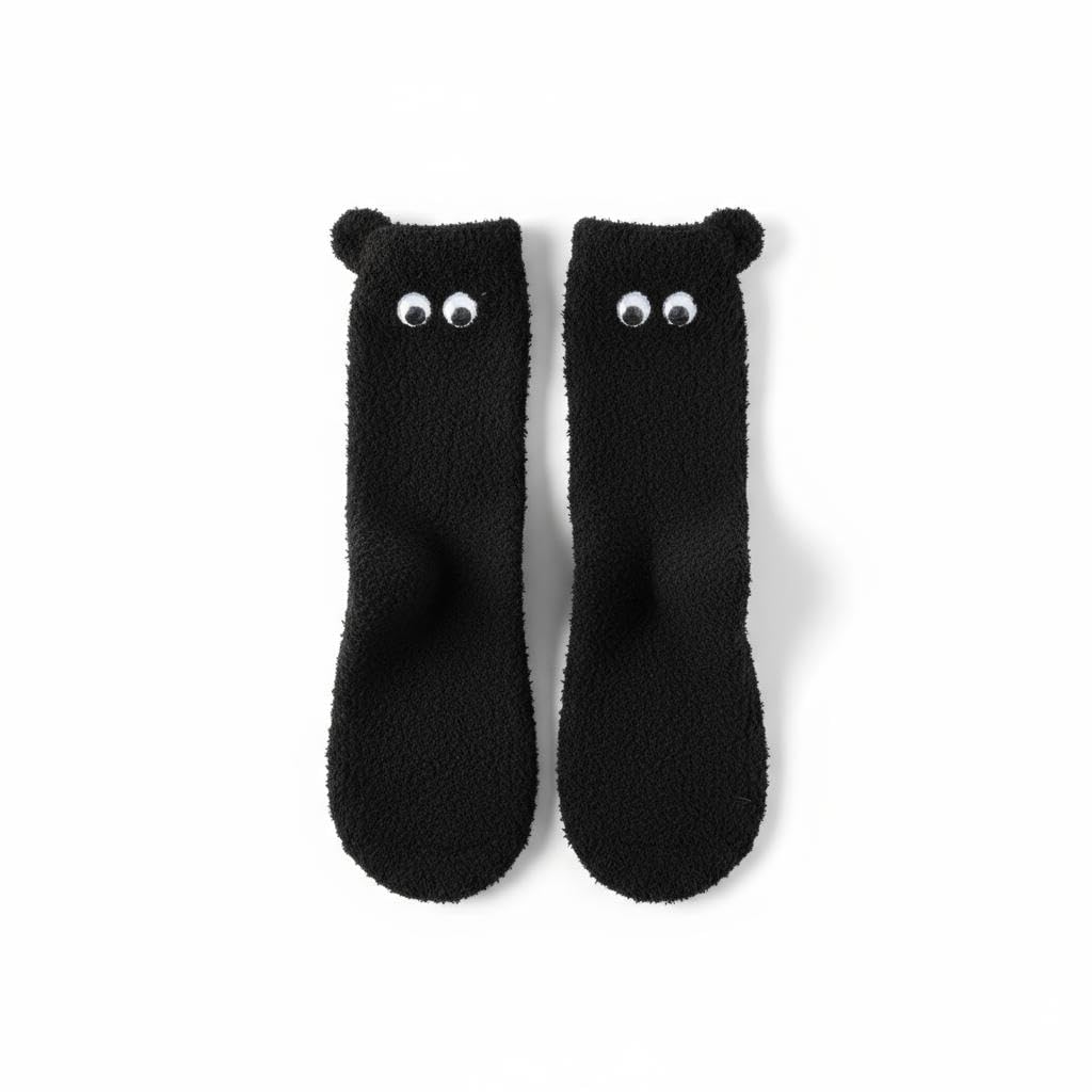 Fuzzy Comfort - Women's Soft Animal Slipper Socks with Plush Texture, Warm Cozy Interior, and Adorable Housewear Design Perfect for Relaxing Winter Evenings or Charming Gift Ideas
