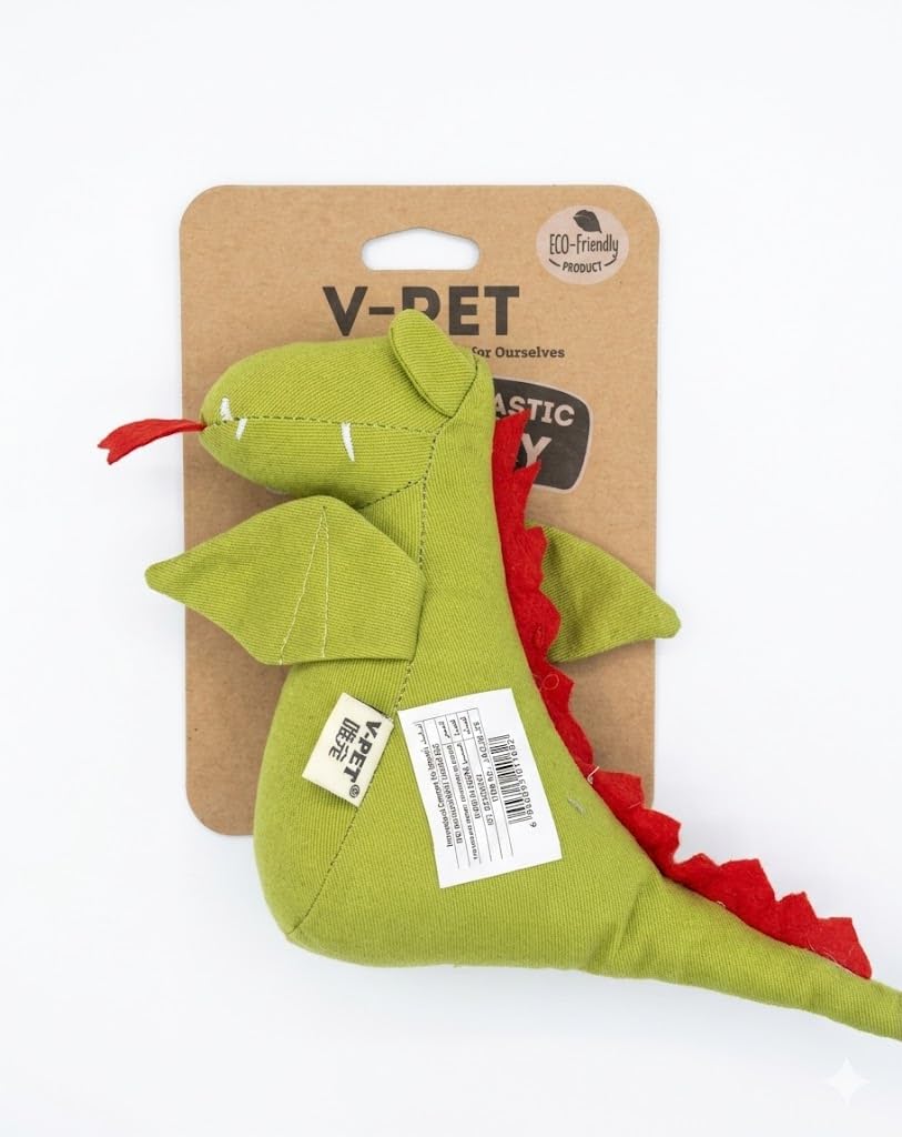 Dragon Plush Dog Toy,Small, Interactive Play