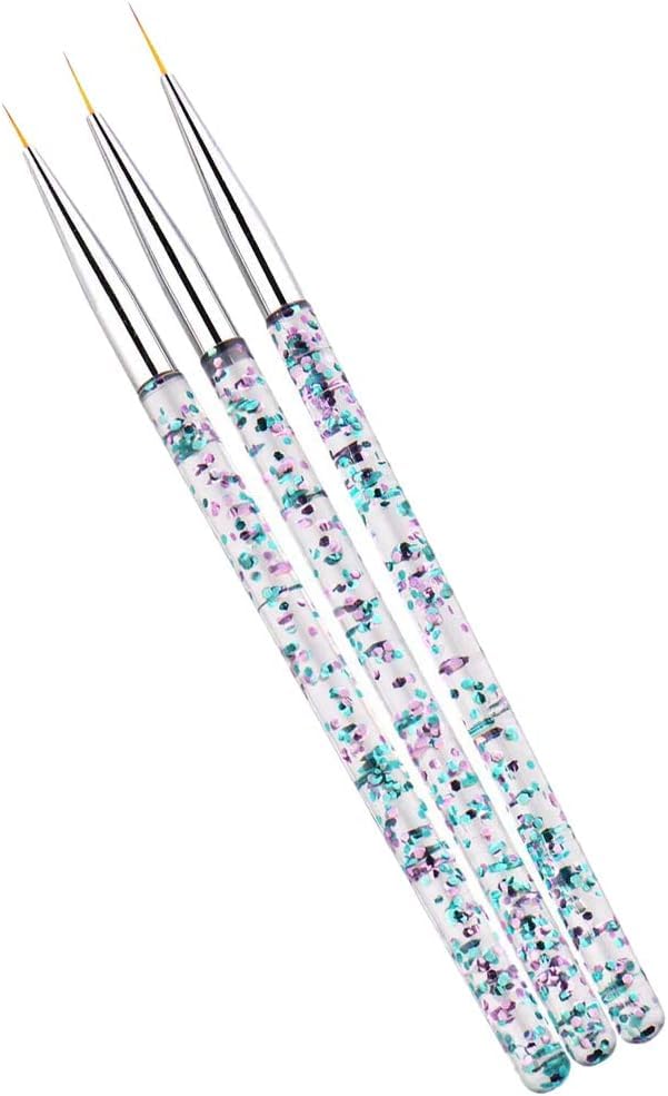3-Piece Professional Nail Art Brush Set – Precision Liner Pens & Striping Brushes for Elegant Nail Designs TIKA