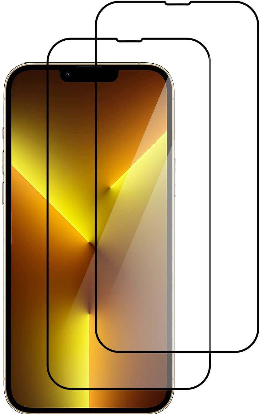 iPhone 13 Pro Max Tempered Glass Screen Protector [2 PCS] – 5D Full Coverage, 9H Hardness, Anti-Scratch & Anti-Fingerprint, 0.33mm