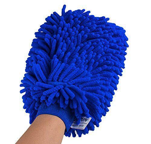 Car Wash Mitts - Premium Chenille Microfiber Scratch-Free Cleaning Gloves - Pack of 4