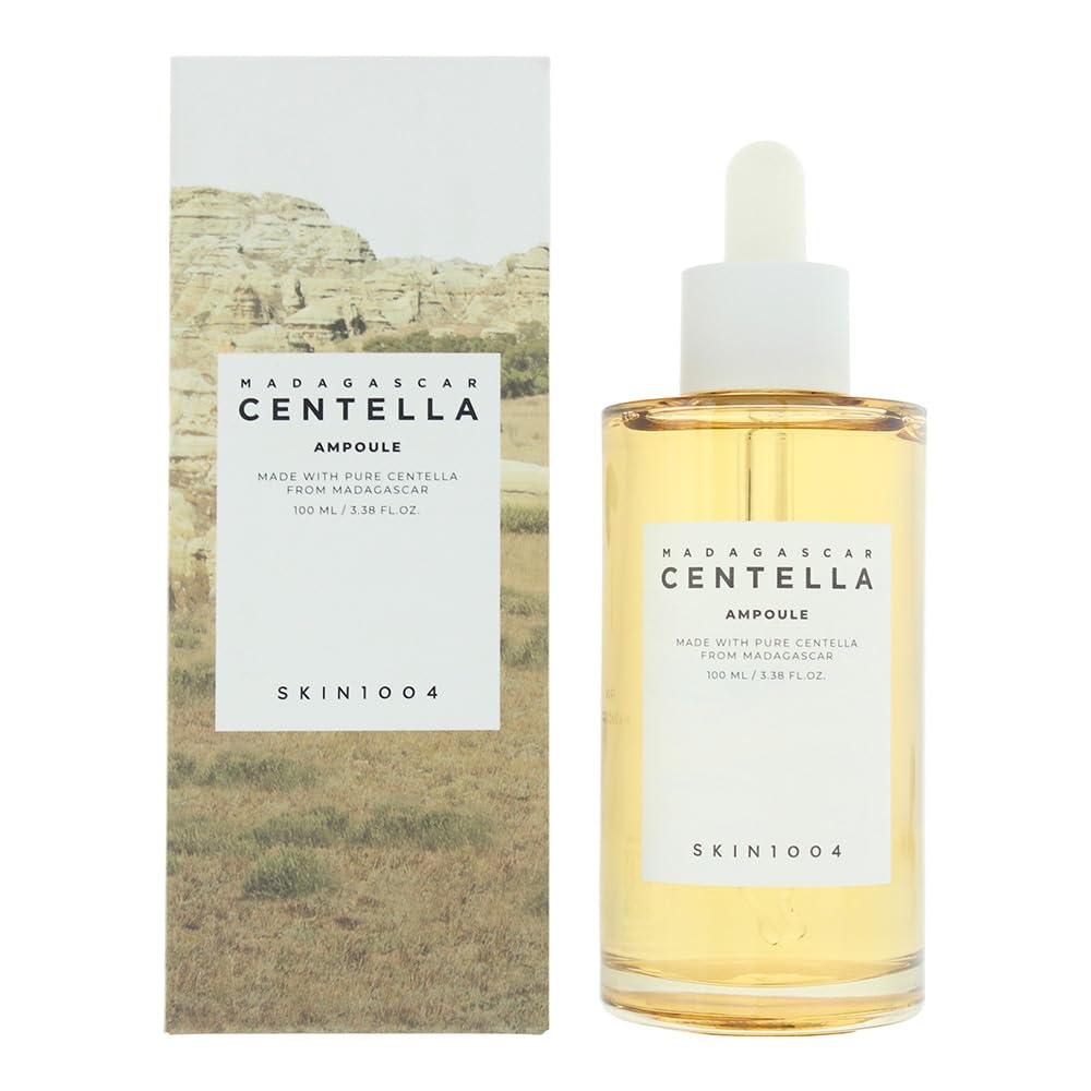 SKIN1004 Madagascar Centella Ampoule, 100ml; Soothing and Hydrating Ampoule with Centella Asiatica Extract; Calming Serum for Sensitive Skin; Lightweight and Fast-Absorbing Formula