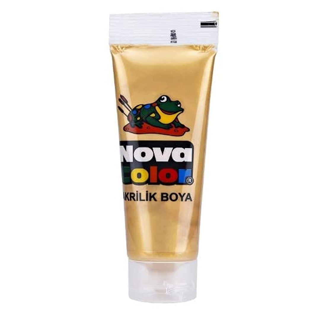 Nova turkish nc-525 . gold acrylic colors tube 75gm