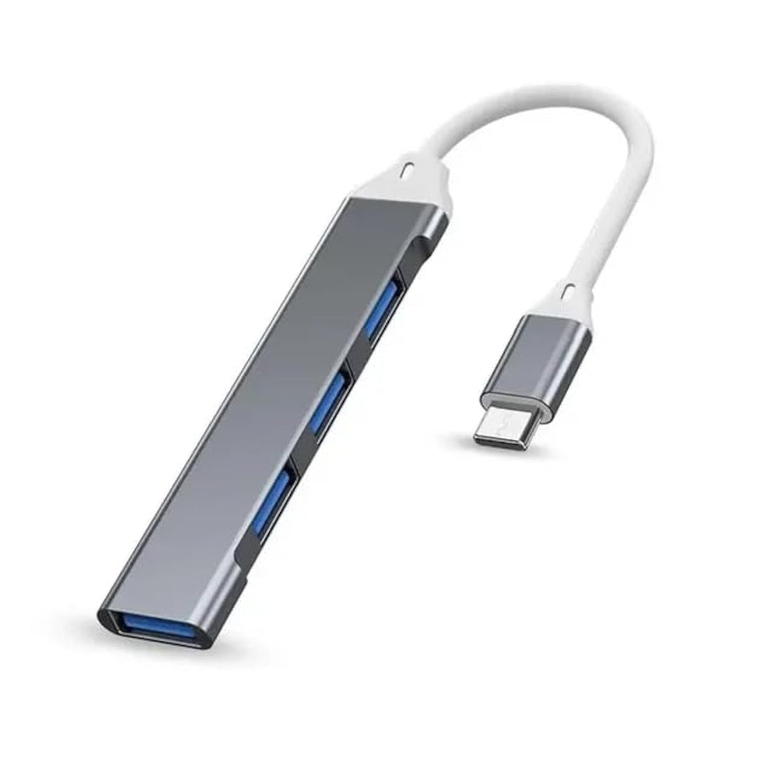 Herfair USB Expander,Hub,Splitter,4 Ports Adapter,Type-C to Dongle Splitter Ultra Slim OTG Extender Compatible with Windows, MacBook Pro/Air, Chrome Space Gray