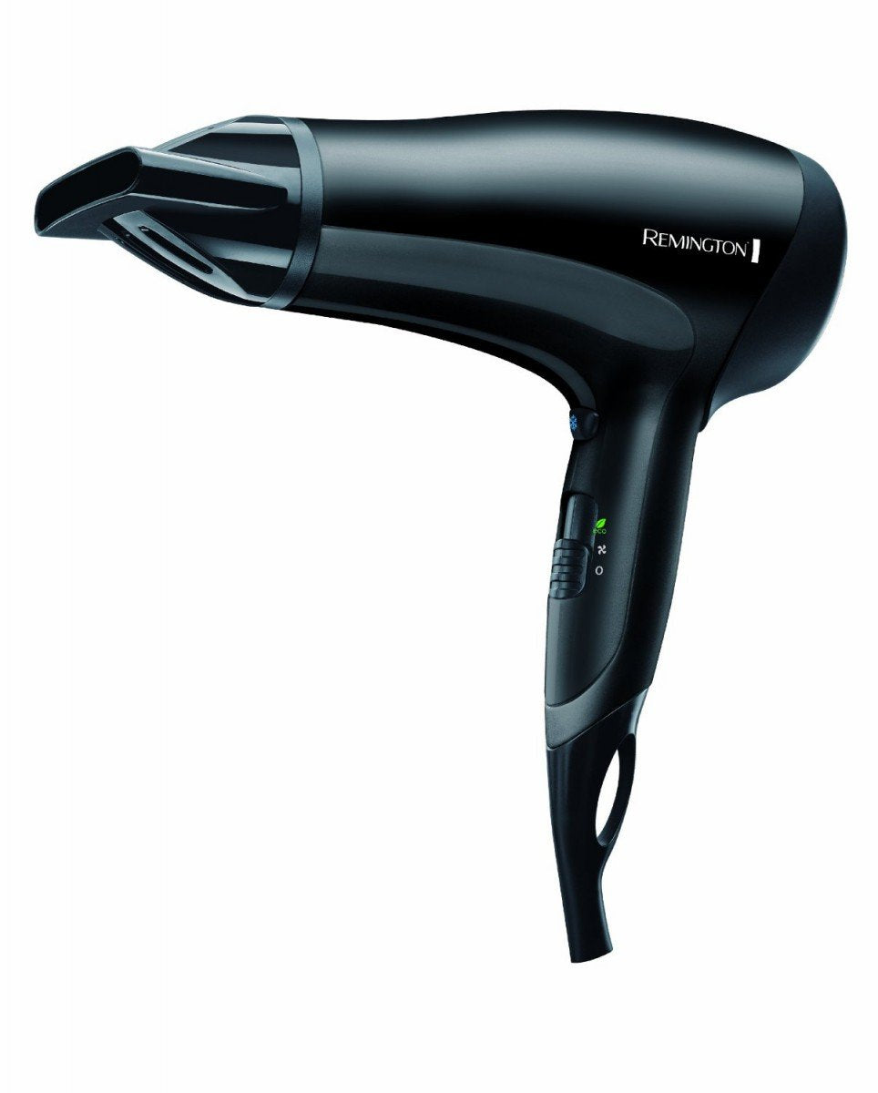 Remington 2000W Hair Dryer - Lightweight and Compact - Styling Nozzle, 3 Heating Levels and 2 Separate Fan Levels, Cooling Level, Echo Setting, Power Dry D3010