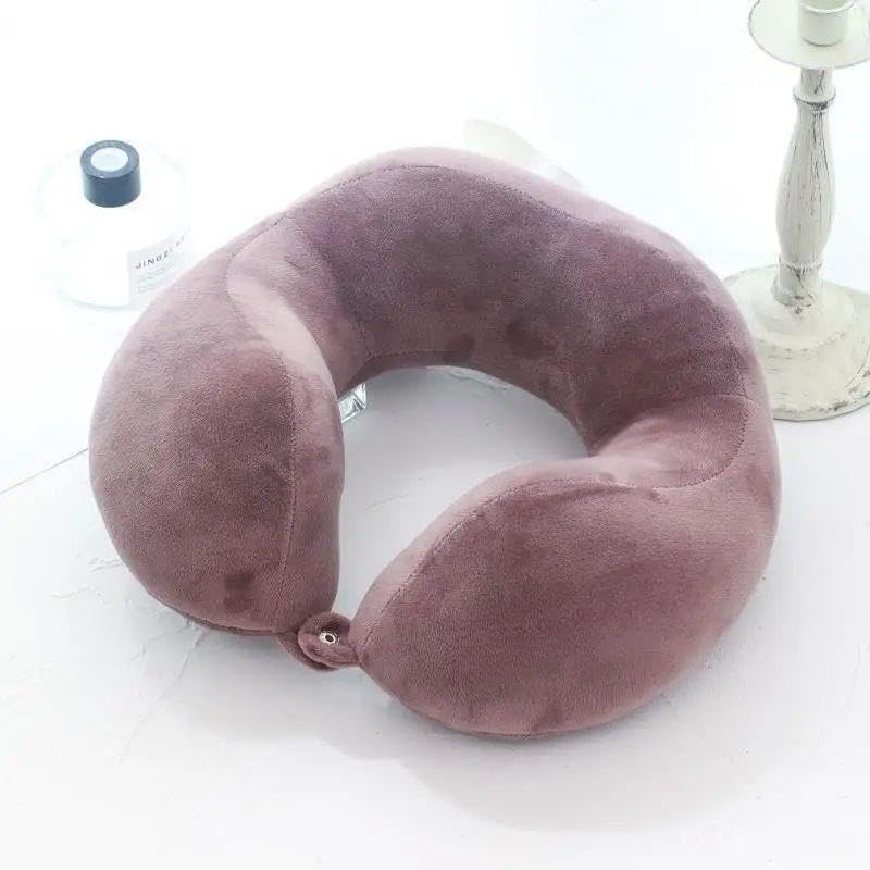 Travel Pillow - Soft U-shaped neck pillow for muscle support and pain relief. Adjustable design fits all, perfect for airplanes, offices and home. Light and soft material ensures superior comfort and
